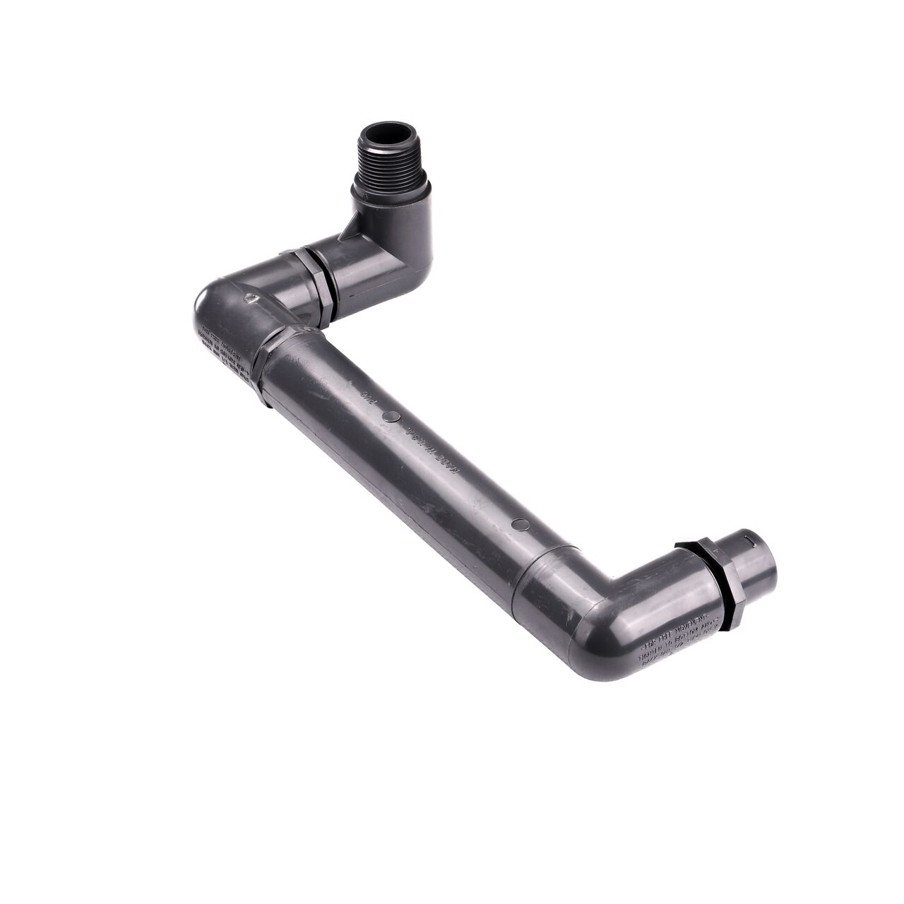NDS PVC Triple Swing Joints Assembly, Sch. 80 1 in. spigot X 1 in. MPT is ideal for placing sprinklers in narrow or uneven areas that pipelines can’t reach (NDS TSA-1000-ST)