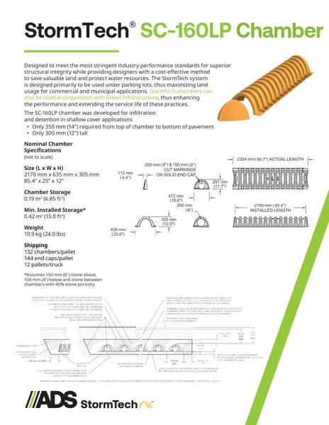 SC-160LP StormTech Product Sheet