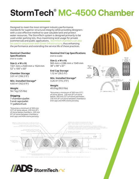 MC-4500 StormTech Product Sheet