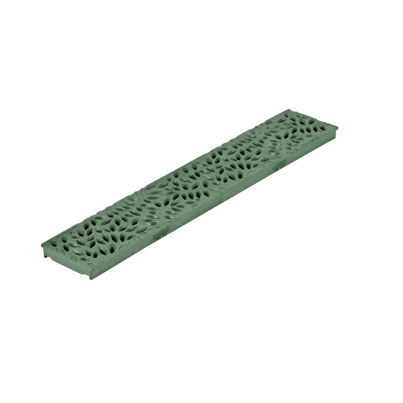 NDS Spee-D® Channel Drain Grate, Decorative Botanical Design in Green Plastic fits Spee-D Channel Drain (NDS 252GR)