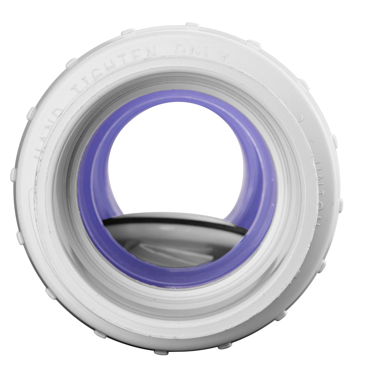 Water is conveyed one-way through the valve when the flap opens on the NDS Clear 3 in. IPS U X U PVC True Union Swing Check Valve (NDS 1720C30)