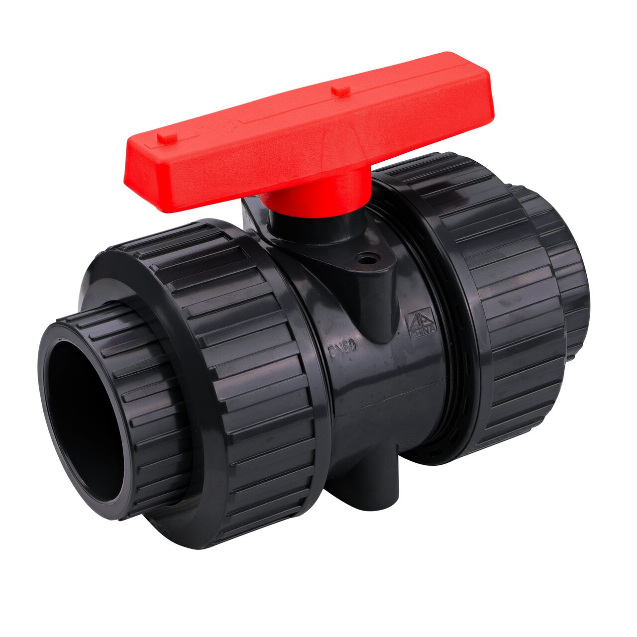 Form a shut off point in your pipeline that’s serviceable using the 2 in. PVC Slip & Threaded True Union Ball Valve (NDS BTU-2000-E)