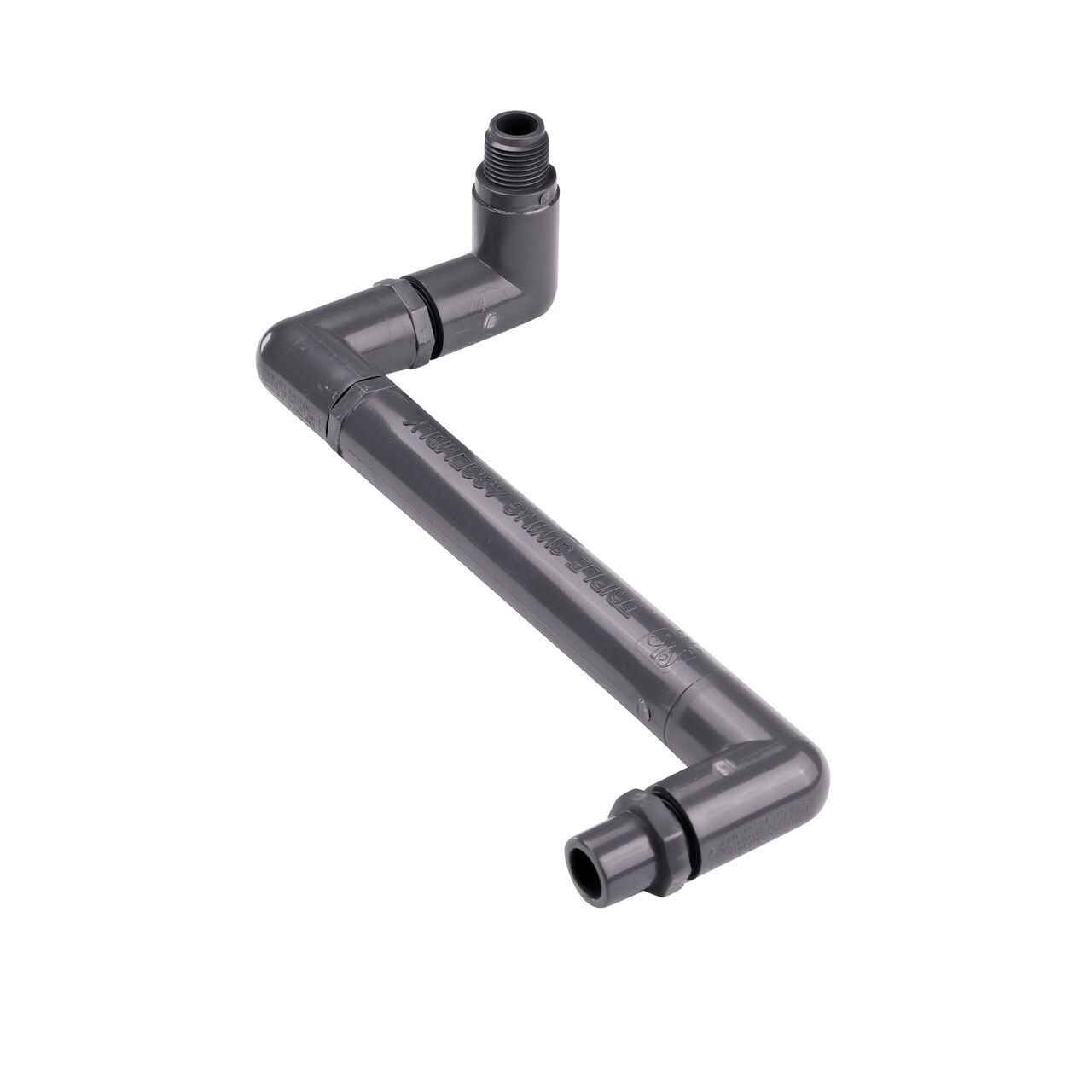 NDS PVC Triple Swing Joints Assembly, Sch. 80 1/2 in. spigot X 1/2 in. MPT is made in the USA and has the flexibility to adjust positions that protect pipelines from damage (NDS TSA-0500-ST)