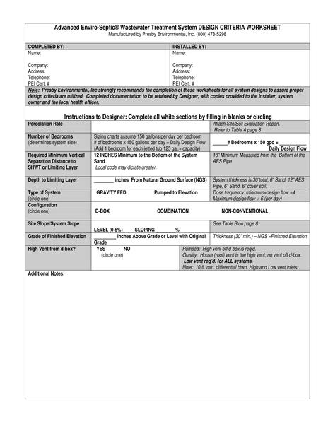 Virginia PEI Designers’ Worksheet