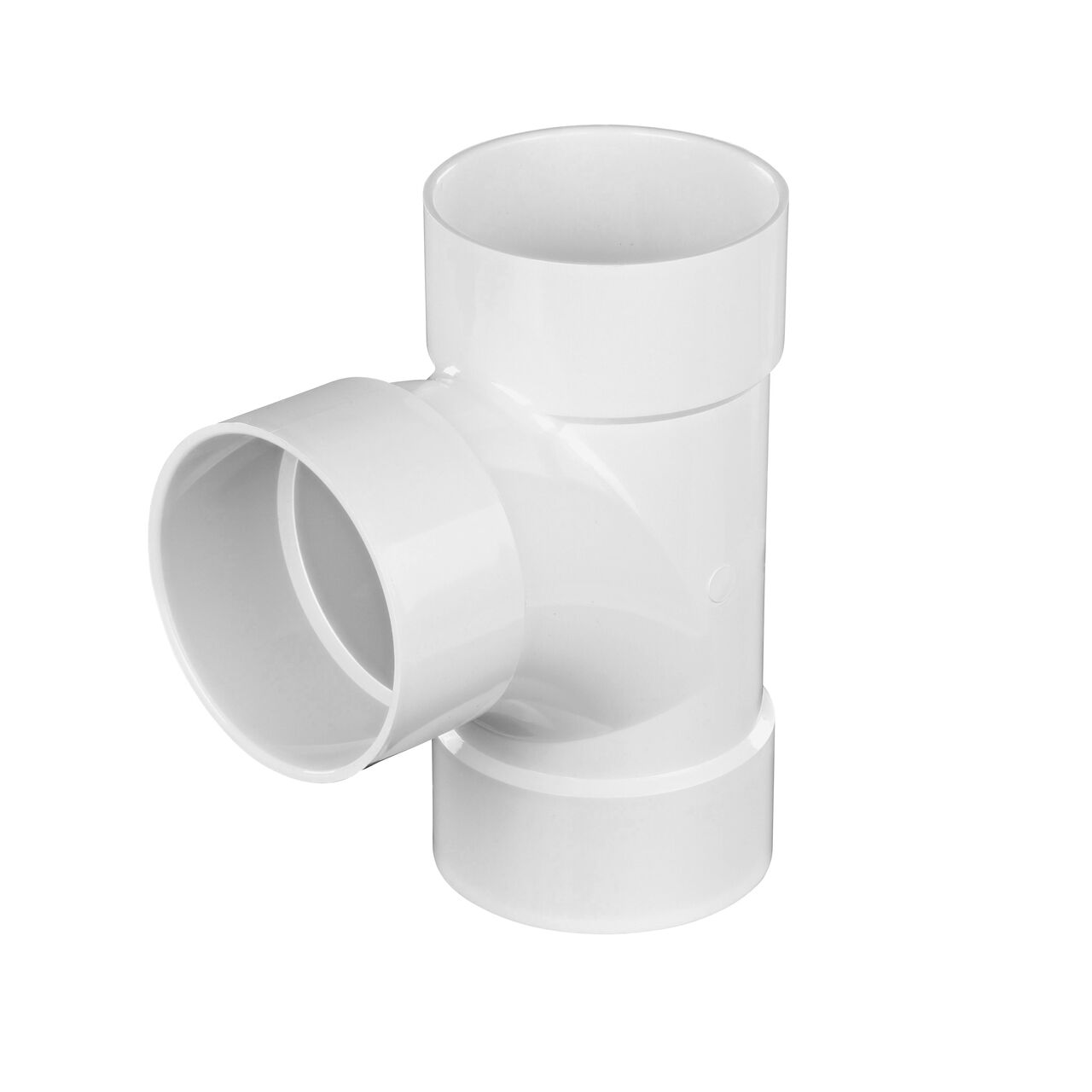 NDS PVC sanitary tee for 3 in. Sewer and Drain pipes; Hub X Hub X Hub connection (NDS 3P09, NDS L3P09)