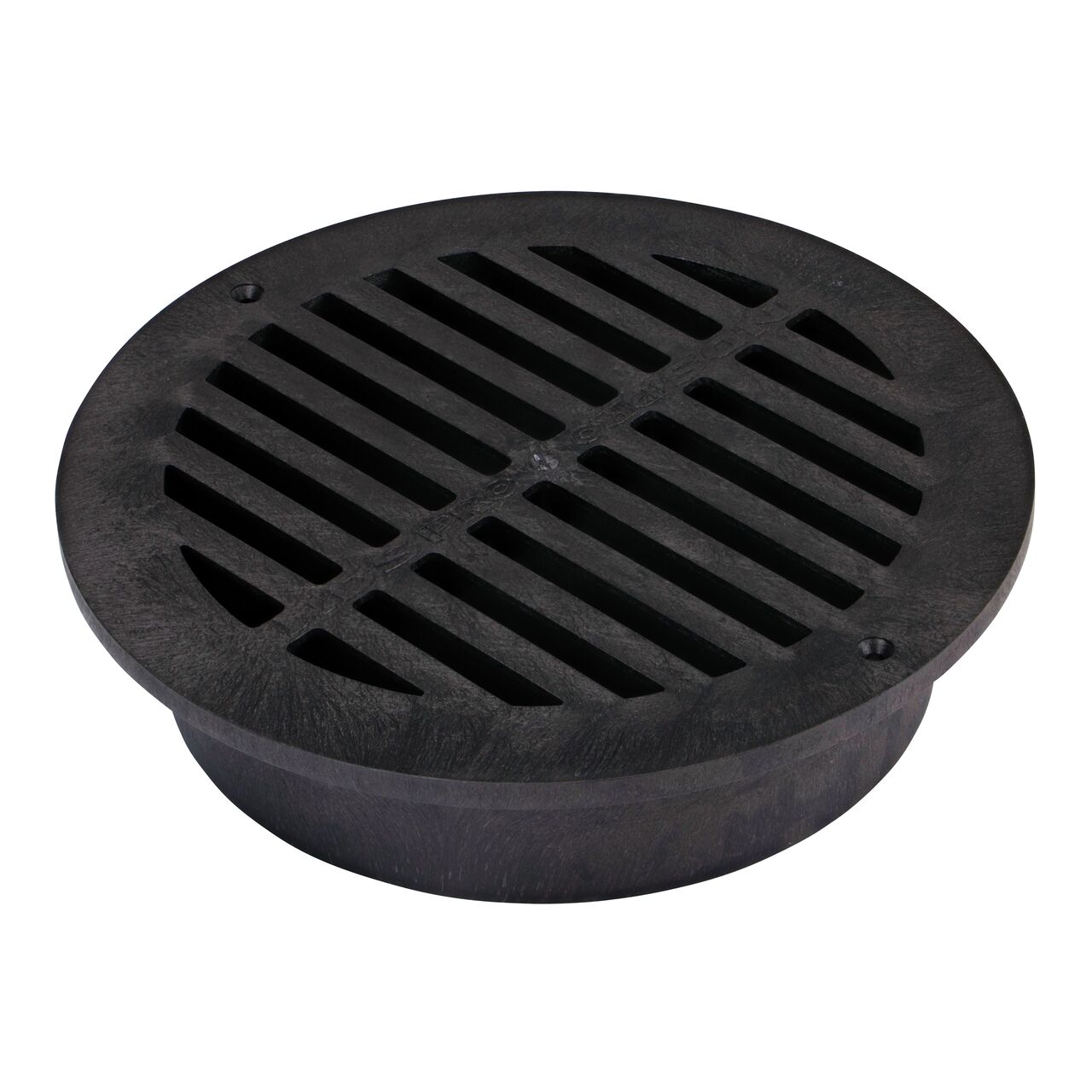 NDS 12 in. Round Grate made of black plastic (NDS 1240)