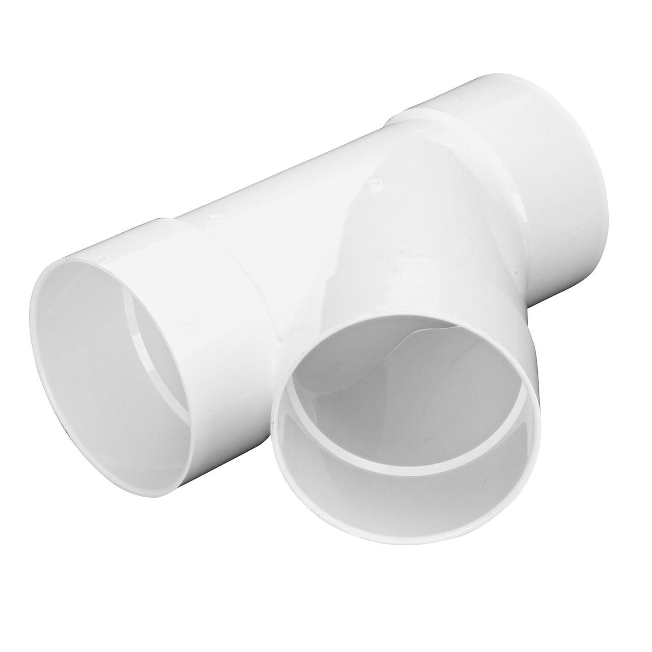 The NDS 6 in. PVC Sewer and Drain 45° Wye (NDS 6P08) in a horizontal position