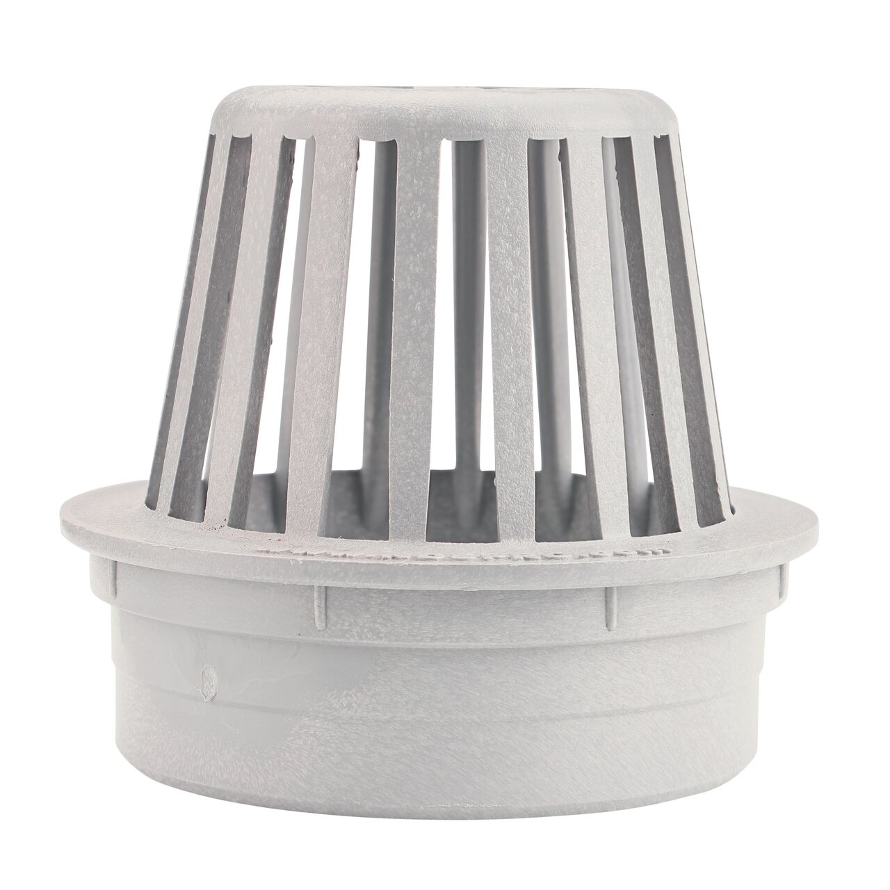 Straight on shot of the NDS Gray Plastic 4 in. Atrum Grate (NDS 76)