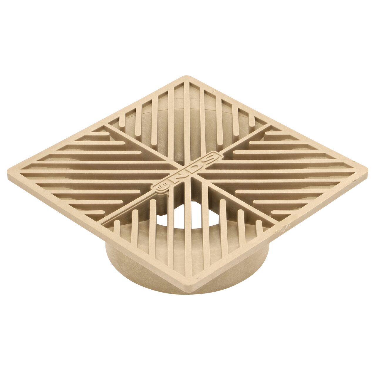 NDS 6 in. Square Grate in Sand Plastic (NDS 06S)