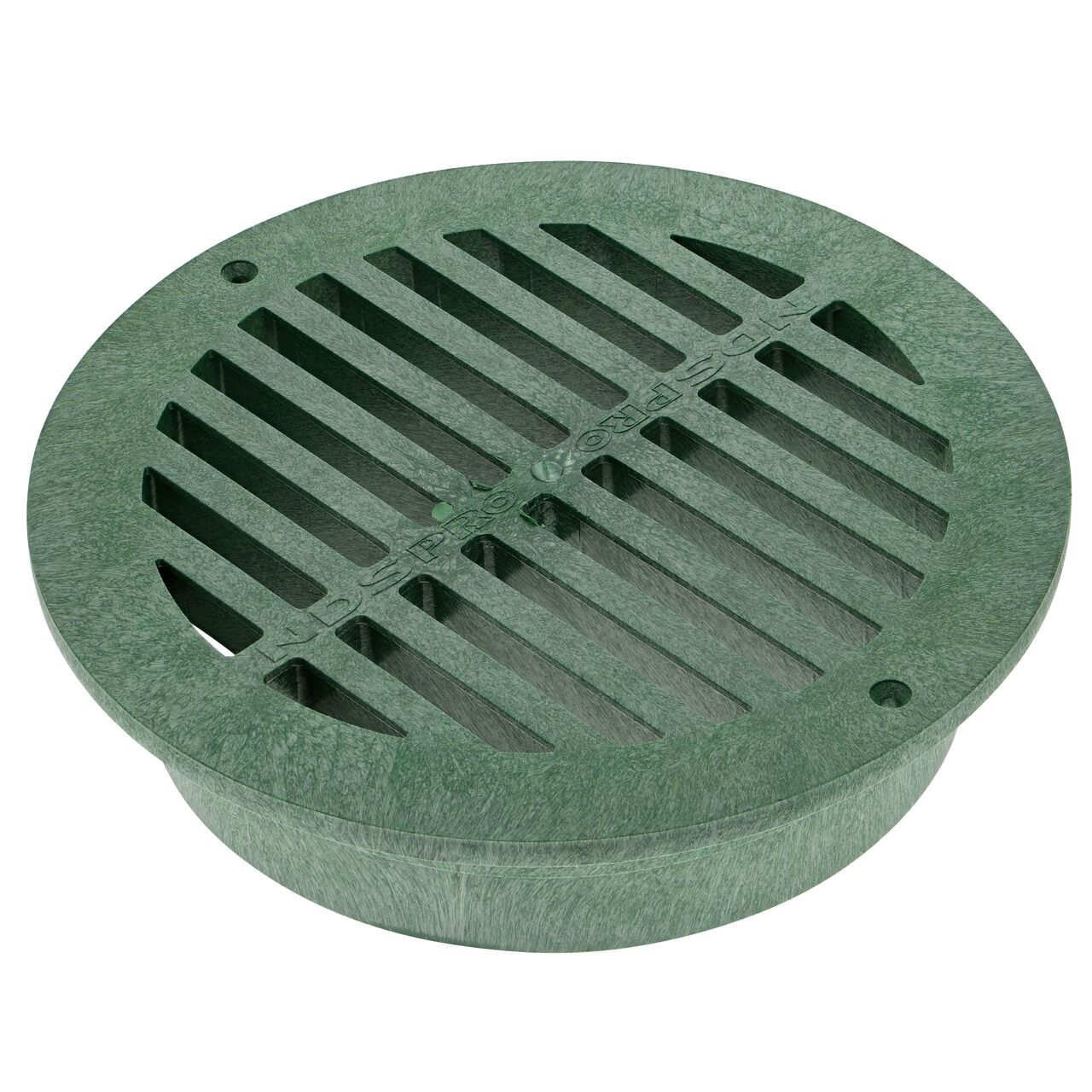 NDS 12 in. Round Grate, made of green plastic (NDS 1250)