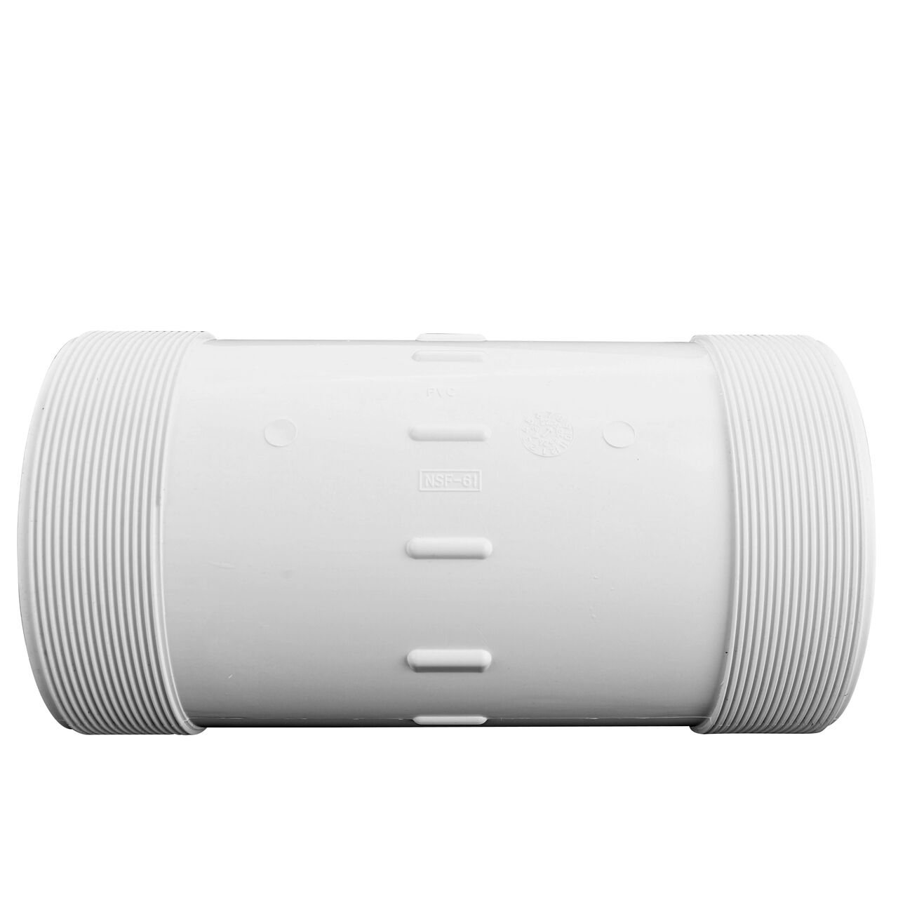 The NDS Compression Coupling is an easy-fit coupling that has two removable compression ends that tighten and secure to pipes (NDS CPC-4000)