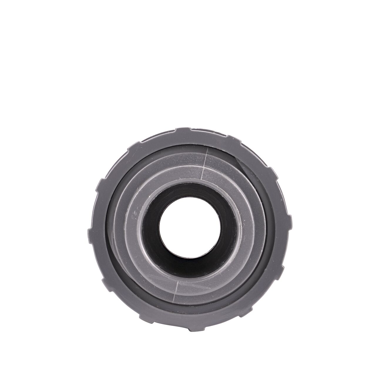 The inside of the NDS 1/2 in. PVC Union which allows water to flow through while preventing leaks and made of durable PVC plastic (NDS U-0500-S)