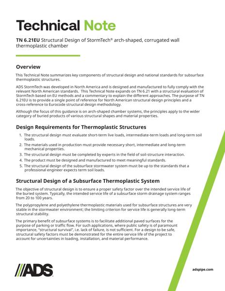 TN 6.21EU StormTech Structural Design