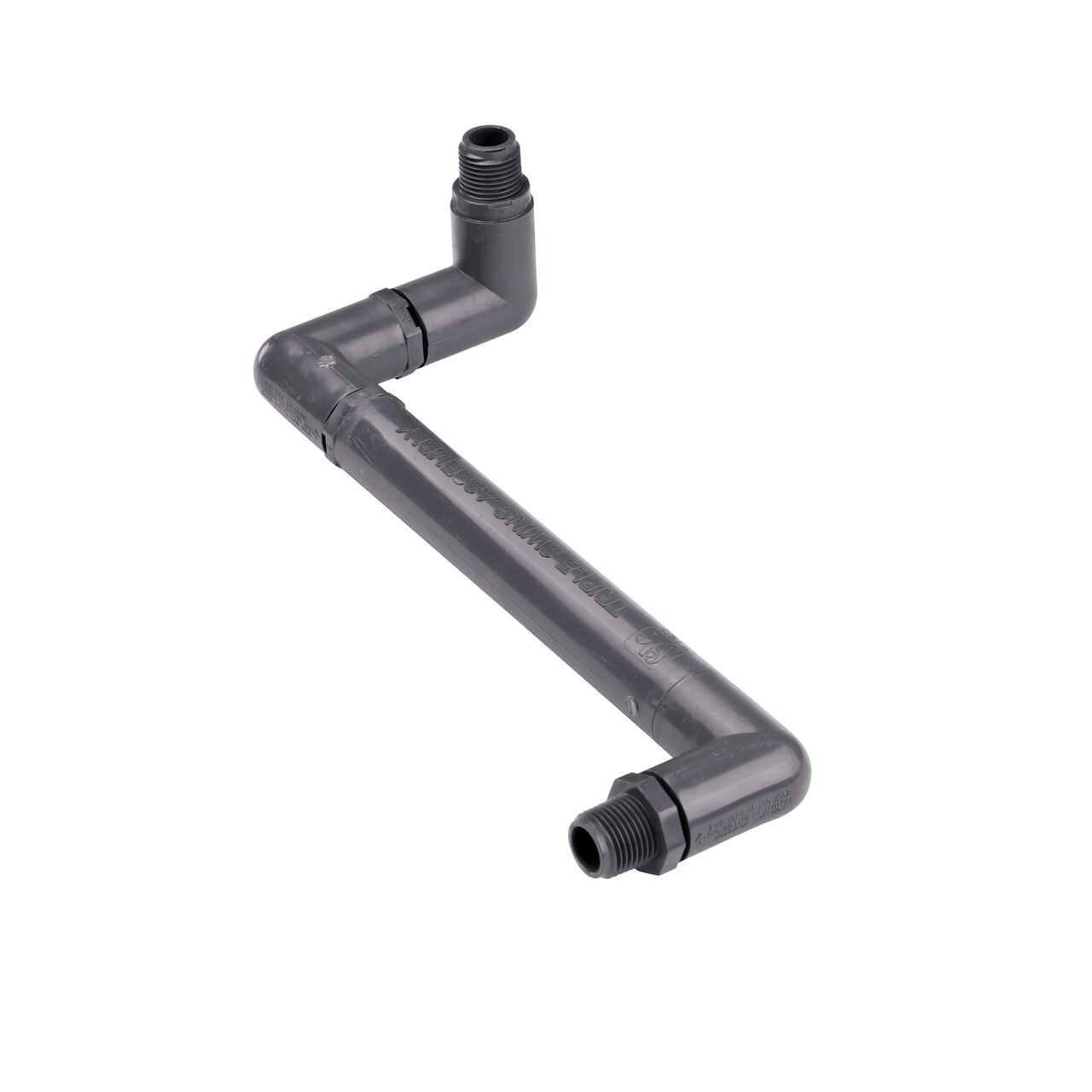 NDS PVC Triple Swing Joints Assembly, Sch. 80 1/2 in. MPT is made in the USA and has the flexibility to adjust positions that protect pipelines from damage (NDS TSA-0500-TT)