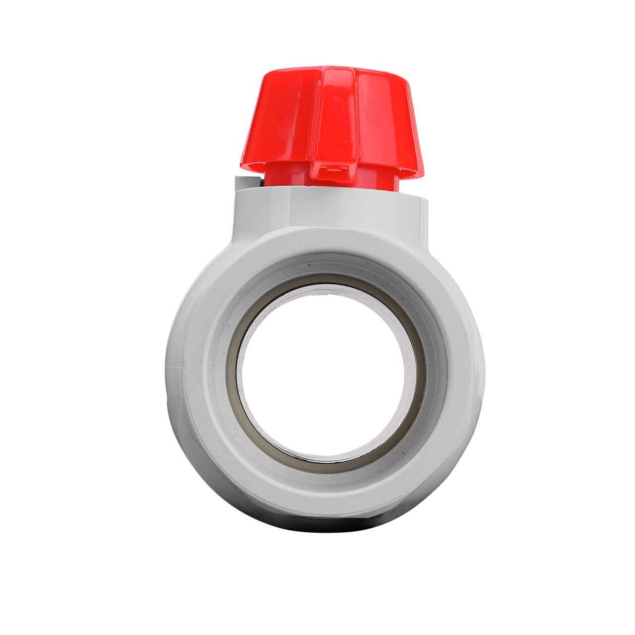 NDS 2 in. PVC IPS Ball Valve direct water flow one-way through pipes when the ball valve opens that is perfect for pool and spa, irrigation, and plumbing installations (NDS E1410-20)