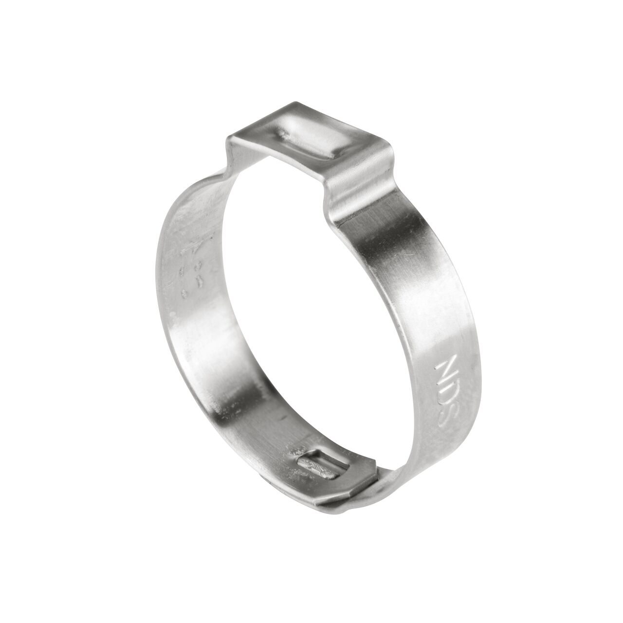 The NDS 256R Stainless Steel Pinch Clamp (NDS NC-155000-015) has a mechanical interlock to keep it securely closed in irrigation or water supply systems