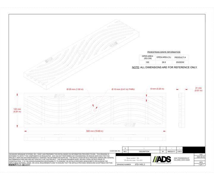 1452_C Duraslot XL Pedestrain Grate
