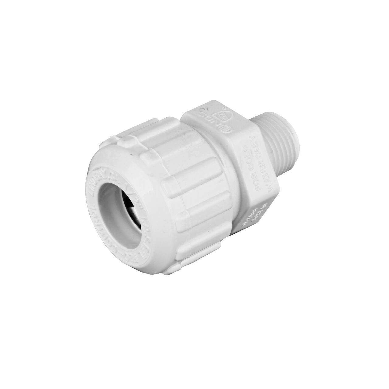 The NDS 1/2 in. Flo Lock Gripper Adapter provides a leak-resistant connection between IPS pipe and IPS FPT pipe end (NDS 135-05)