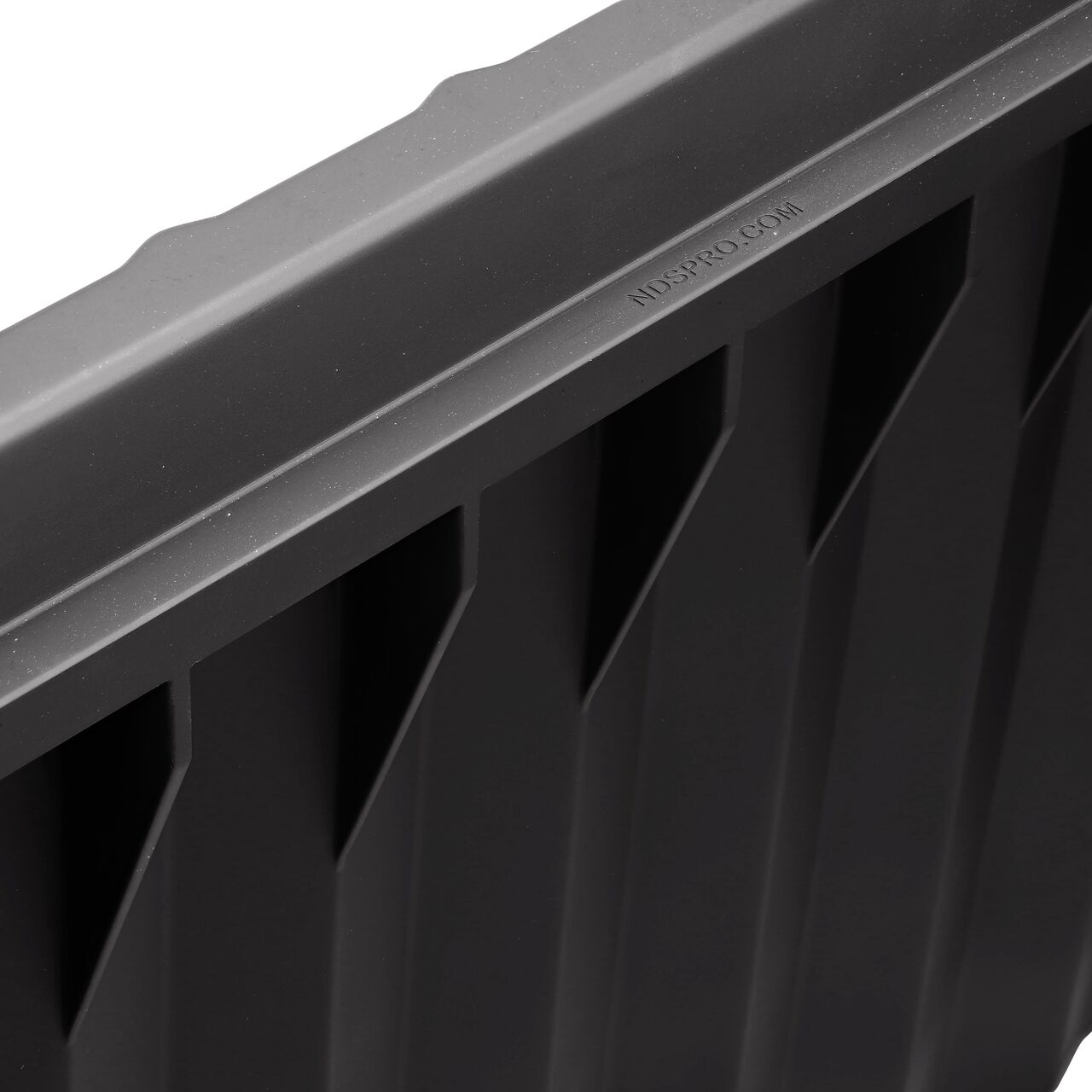 Closeup view of the inside reinforced edges on the NDS 17 in. X 30 in. X 24 in. Rectangular Pro-Spec® Series Telecom Box (NDS 327BCBT)