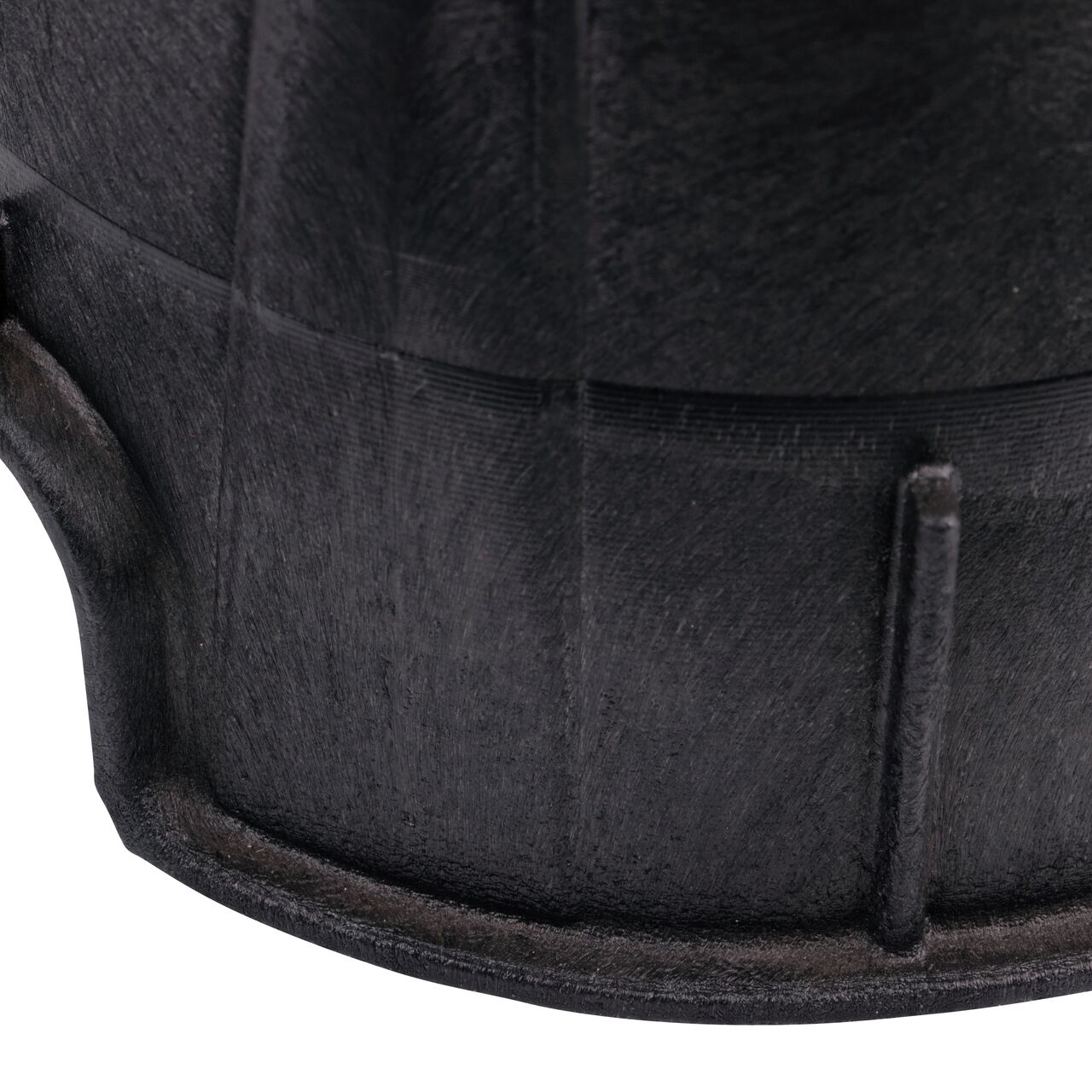 Closeup view of the reinforced edges on the NDS 10 in. Round Pro-Spec Series Telecom Box (NDS 311BCBT)
