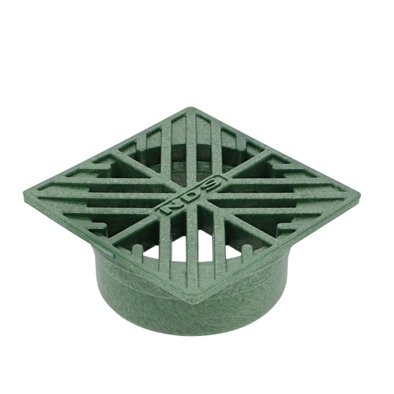 NDS Green plastic 4 in. Square Grate fits 3 in. Drain Pipes & Fittings (NDS 1)