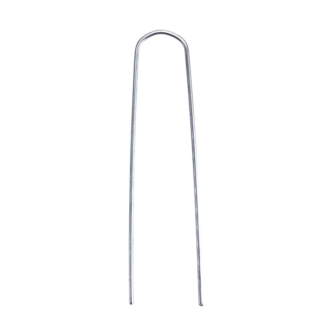 The NDS 6 in. Round Top Sod Staple In Galvanized Steel (NDS SW6) can hold down multiple sizes of drip supply tubing