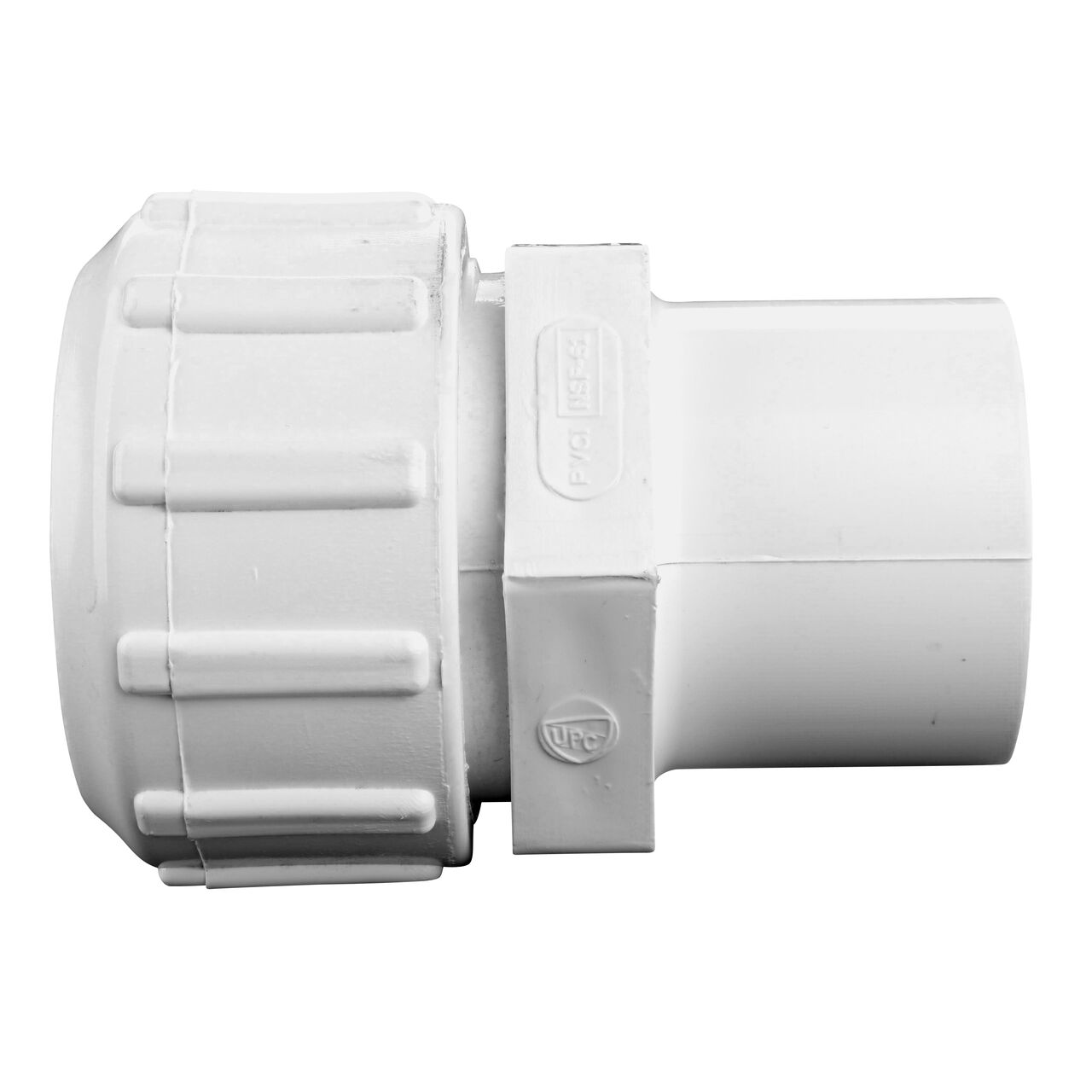 Side View of the NDS 1 1/2 in. IPS Spigot X SDR-9 CTS Flo-Lock™ Gripper Adapter (NDS 733-15) which transports water through pipes