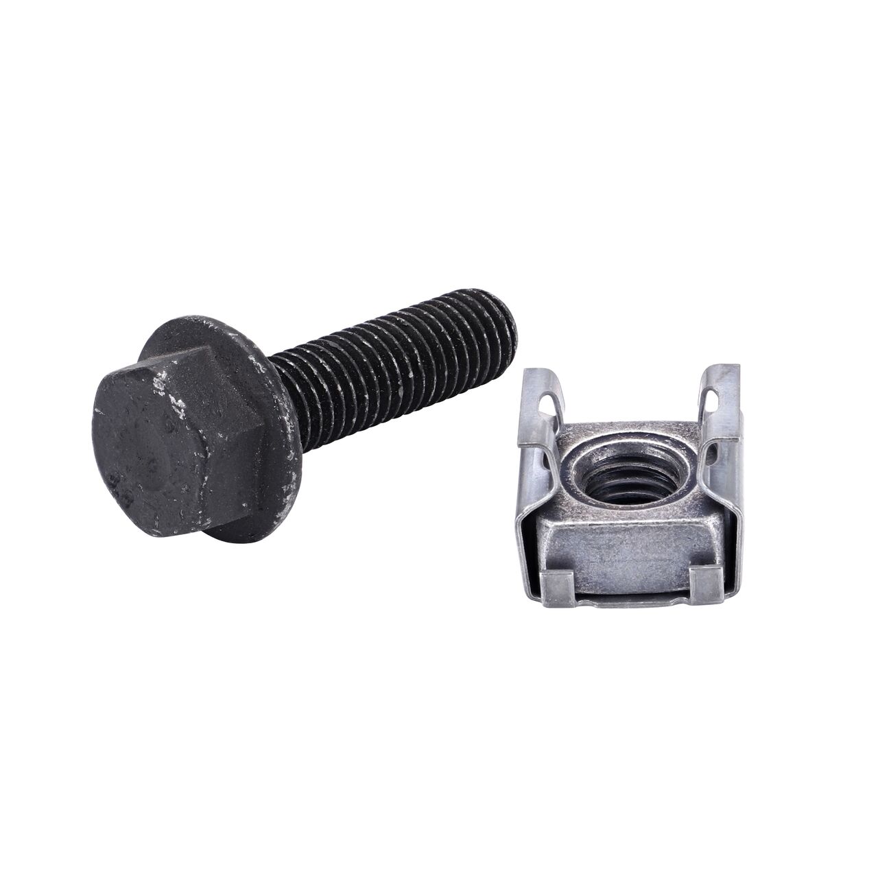 Use Bolt and Nut system (NDS 32110) unassembled showing how to secure it to both the ductile iron grate and the BG-FILCOTEN® 300 12 in. Trench Drain Channel body