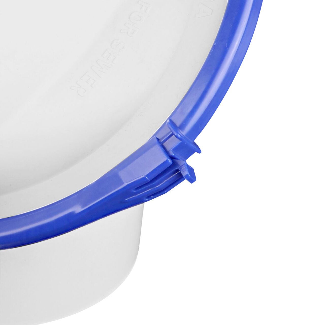 Closeup of the outer clasp of the joint locked of the NDS PVC Variable-Angled elbow (NDS 4PVAF)