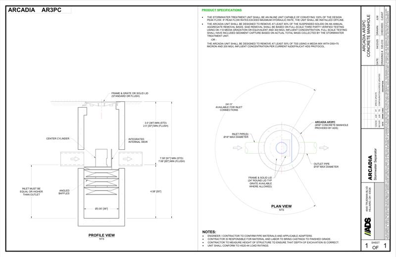 Arcadia 3 Concrete Manhole Detail