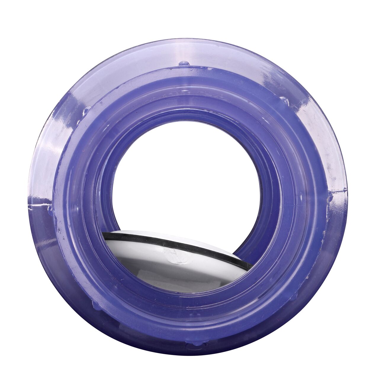 Water is conveyed one-way through the valve when the flap opens on the NDS Clear 3 in. slip end by slip end PVC Swing Check Valve (NDS 1520C30)