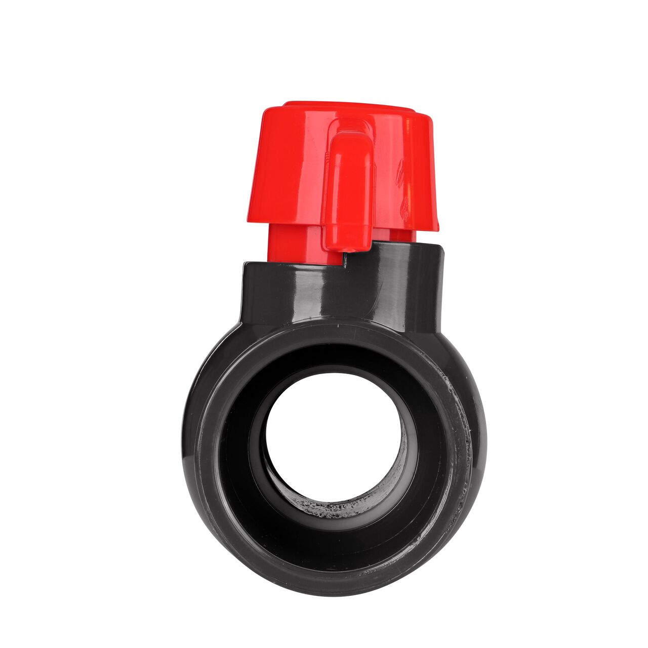 The NDS 1-1/4 in. PVC IPS Ball Valve is made of durable material and works with most PVC pipe to transport water and prevent backflow of contaminated water in pressurized systems (NDS E1610-12)