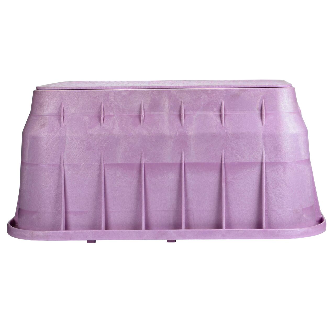 Side view of the longer length side of the NDS 17 in. X 30 in. Rectangular Pro-Spec® Series Valve Box & Water Cover (NDS 326PBCBR) which is engineered for superior strength with structural reinforcing ribs