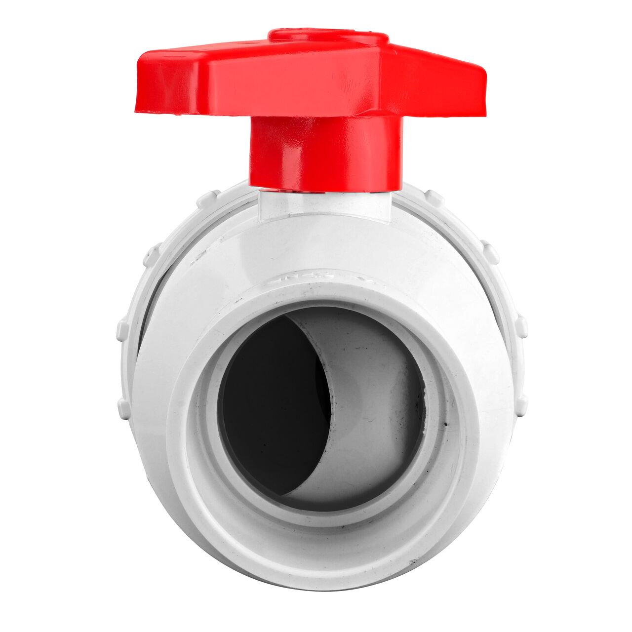 Ball valve is easy to turn and provides a shut off point in system on the NDS White 2 in. IPS U X S Checkmate PVC Swing Check and Ball Valve Combination (NDS 2200-20)