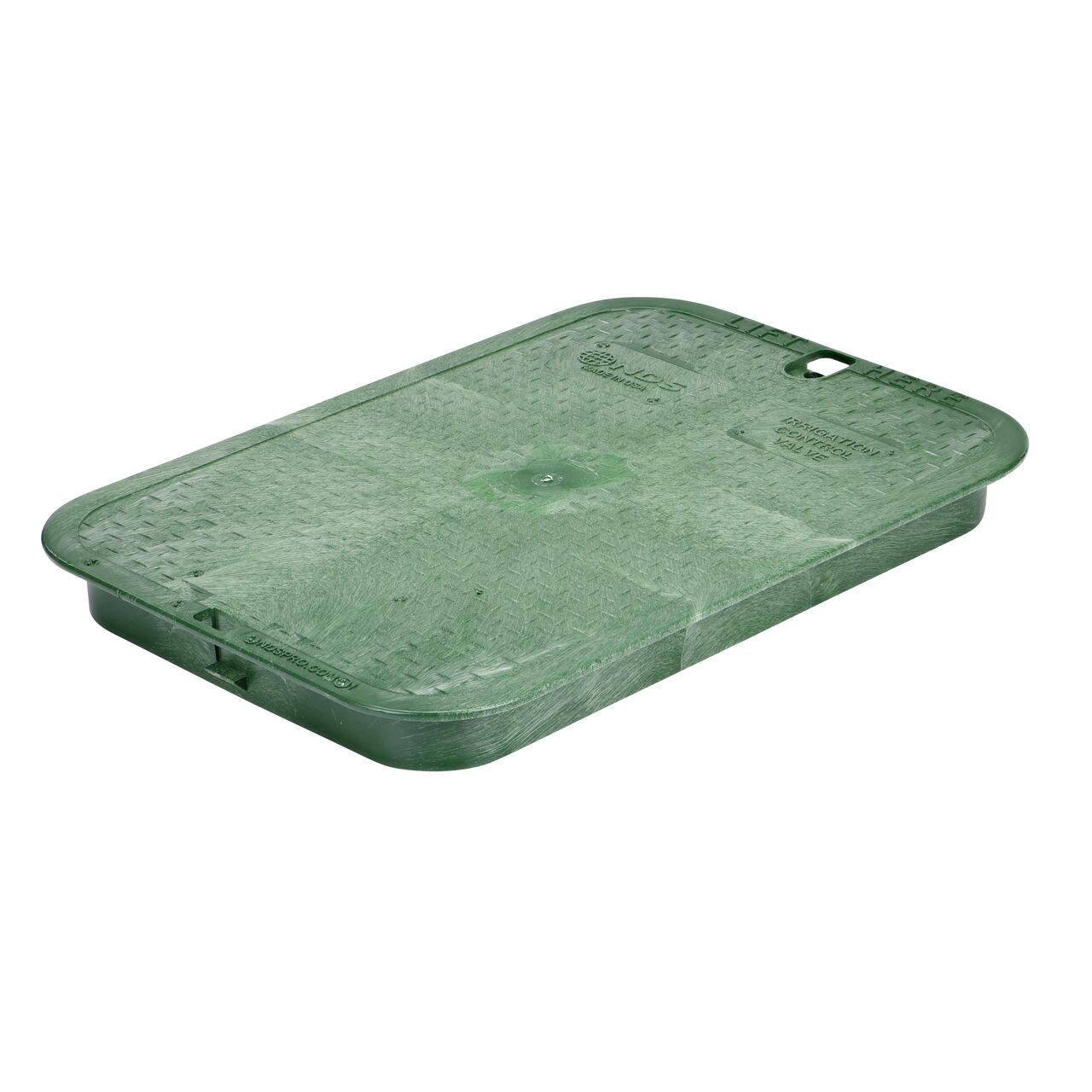This NDS 13 X 20 in. Rectangular Standard Series Valve Box Cover is a Green Cover with Irrigation Control Valve markings on the lid (NDS 117C) and fits NDS standard series 13 X 20 in. valve boxes