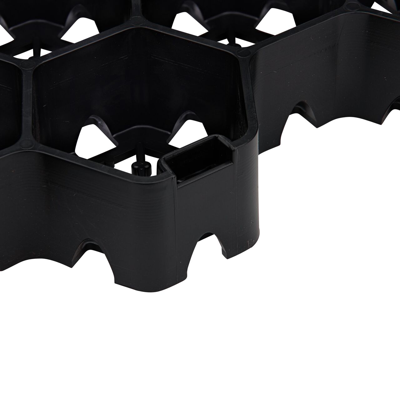 Closeup View of the NDS Tufftrack™ Grass Paver(NDS TT-24) loop side of the Tongue-and-groove locking system