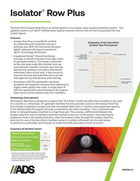 Isolator Row Plus Sell Sheet