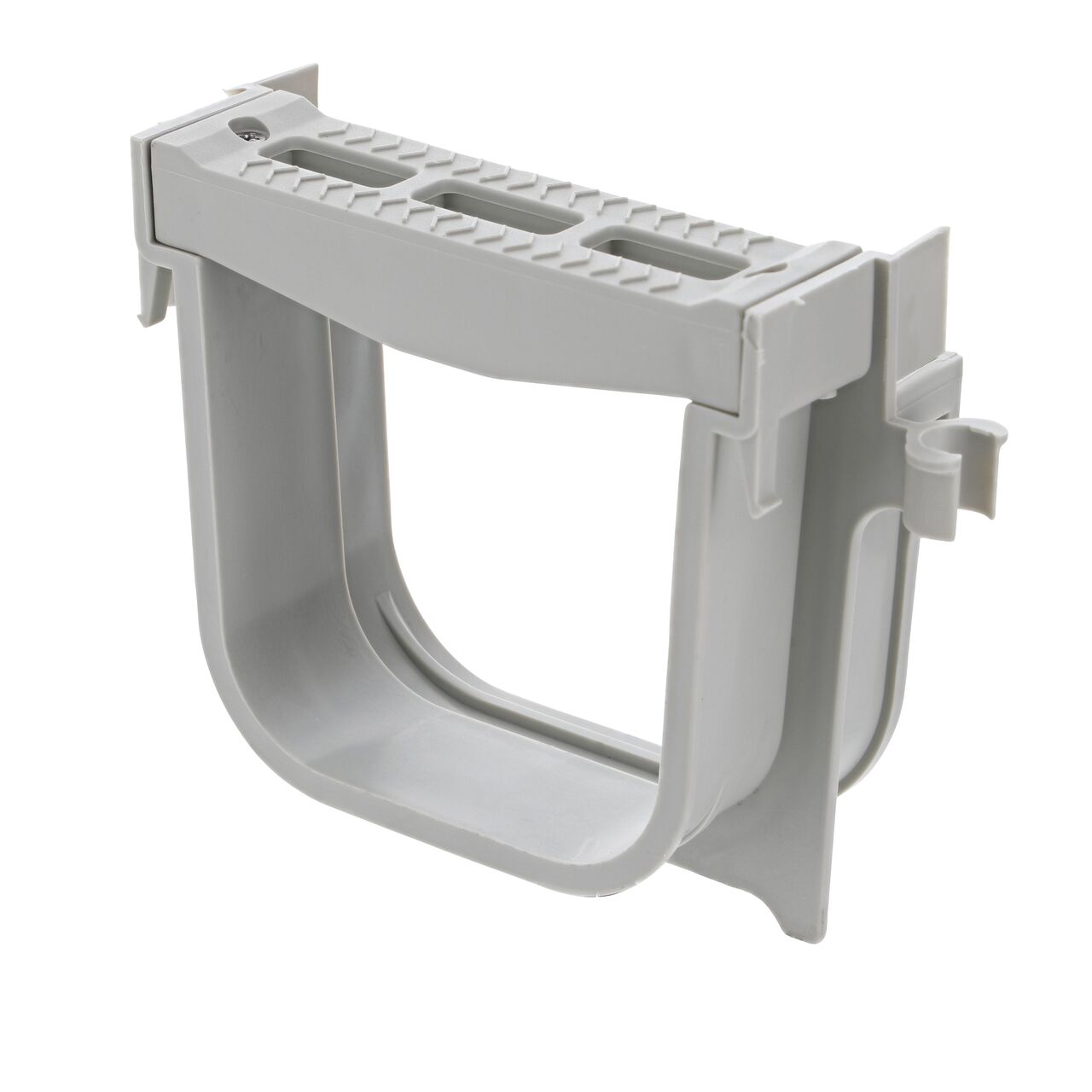 NDS 5 in. Pro Series Channel™ Drain Qwik-Turn™ Deep Profile Radius Coupling, 6º Bends for curved edges, made of gray polypropylene (NDS PSRC-864)