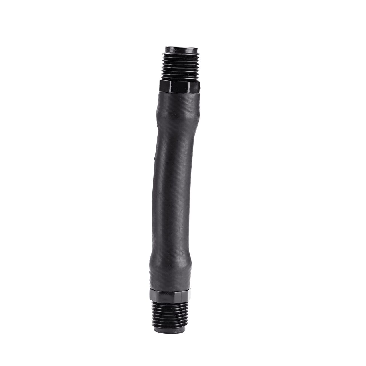 The NDS 1/2 in. IPS MPT Flexible Riser is 6-1/10 in. long and is made of PVC and rubber material that can withstand 70 PSI @ 72°F (NDS FR-0500-6)
