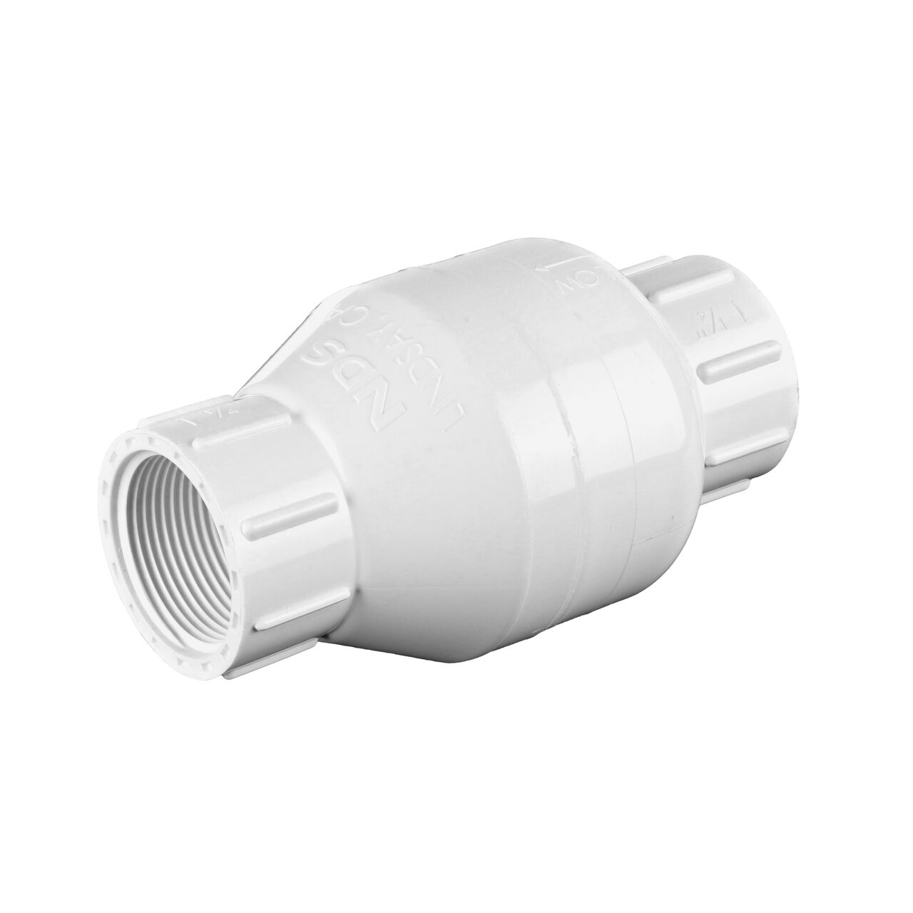 NDS 1-1/4 in. White PVC Spring Check Valve (NDS 1001-12, NDS 1002-12)