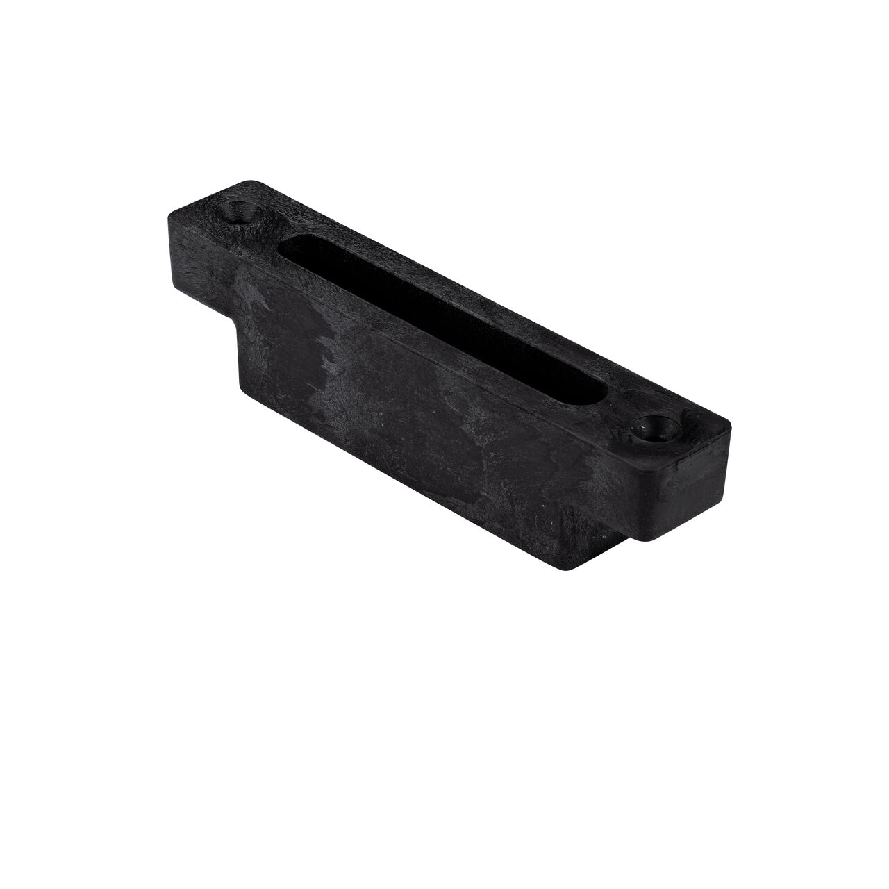 The Slotted Black Plastic Dura Slope™ Channel Drain EZ-Track™ Radius Coupling Grate (NDS DS-663MG) fits on any Dura Slope Channel Drain EZ-Track Radius Coupling