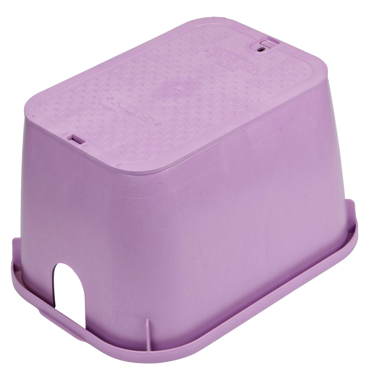 14 in. X 19 in. Rectangular Valve Box and Cover is a purple box and Reclaimed Water Cover; conceals components (NDS 113PBCR)