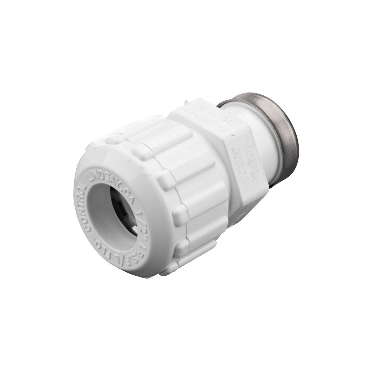 The 1/2 in. Flo-Lock™ Gripper Adapter provides a leak-resistant connection between IPS pipe and IPS MPT pipe end (NDS 136-05)