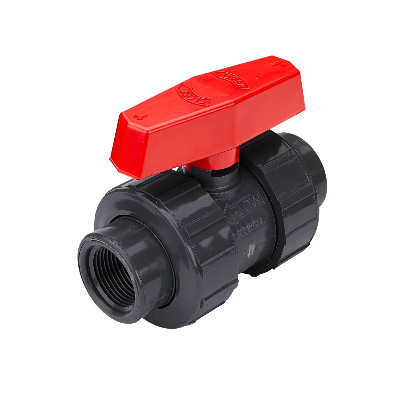 Form a shut off point in your pipeline that’s serviceable using the 1 in. PVC Slip & Threaded True Union Ball Valve (NDS BTU-1000-E)