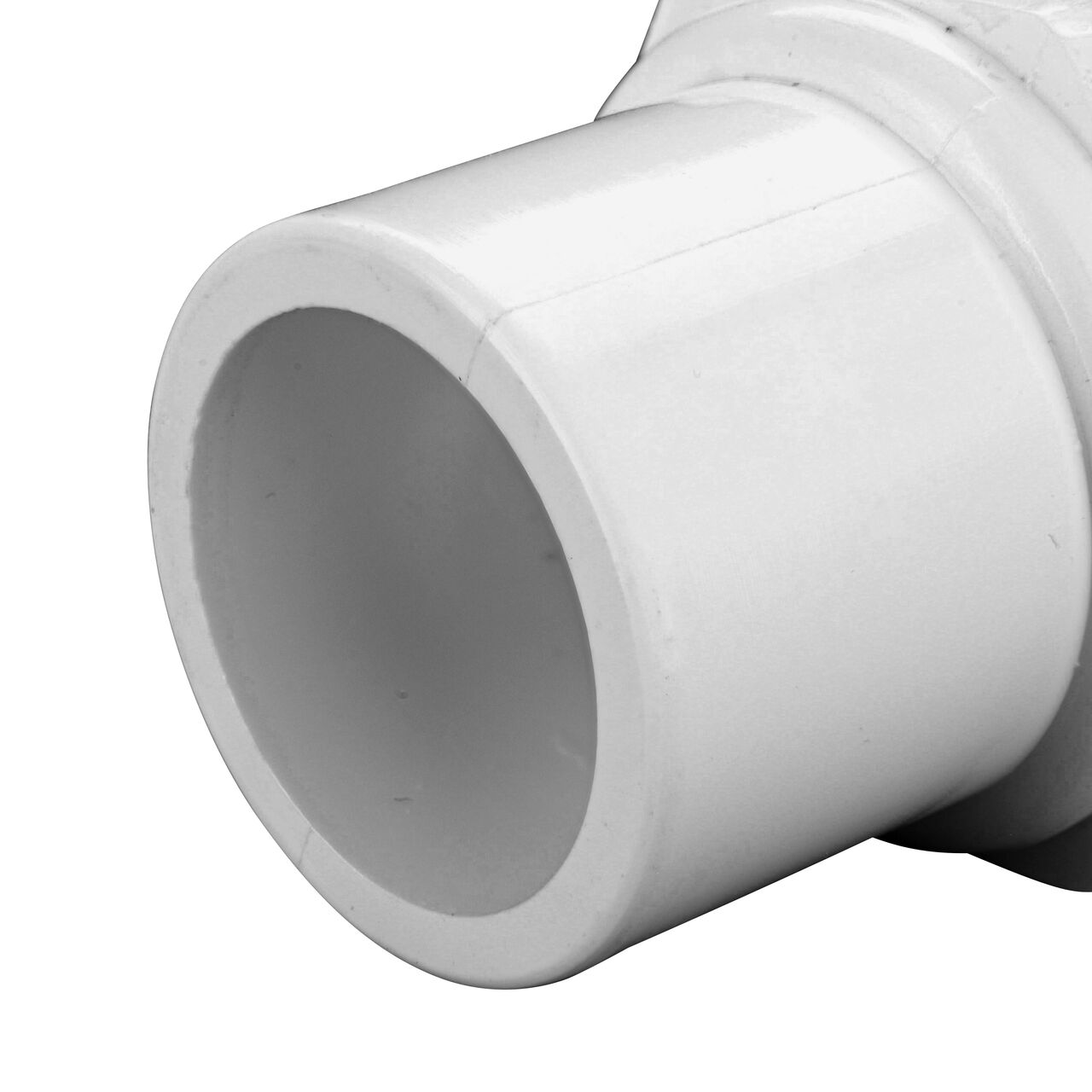 Closeup of the Spigot connection end on the NDS 1 in. IPS Spigot X SDR-9 CTS Flo-Lock™ Gripper Adapter (NDS 733-10)