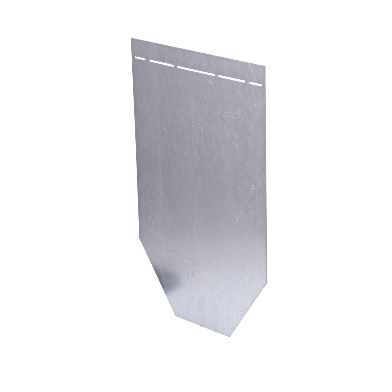 The inner side of the galvanized steel BG-FILCOTEN® by NDS® 200 Trench Drain End Cap (NDS 19020215) which stops the flow of water at end of the channel drain
