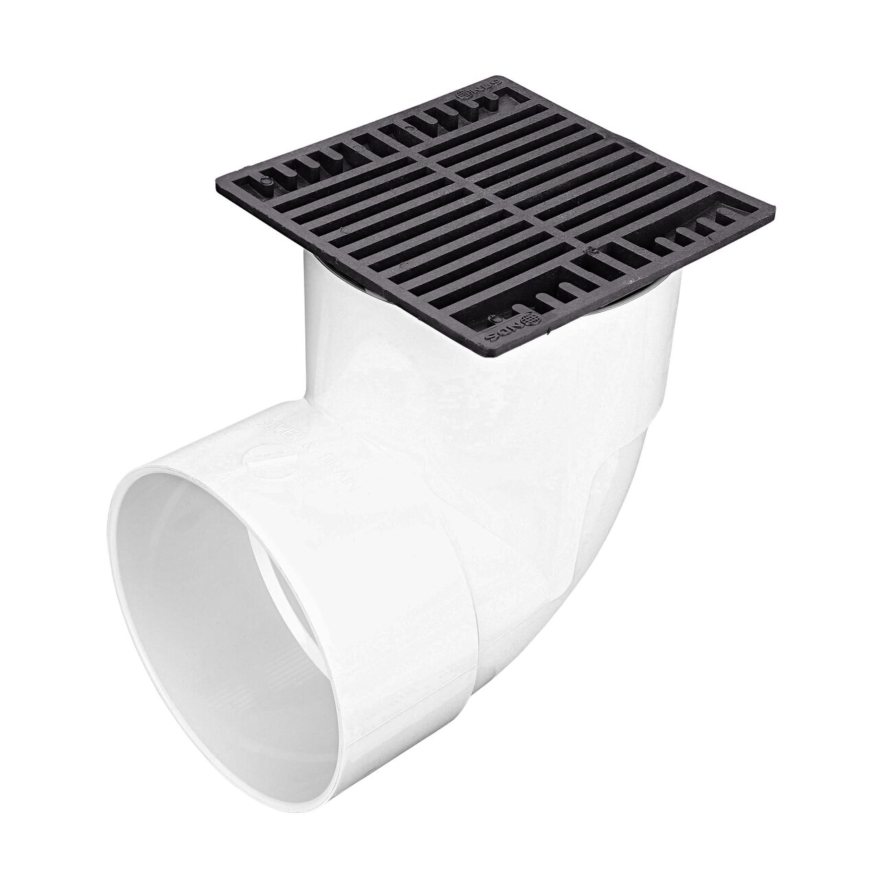 NDS Black plastic 7 in. Square Grate  Fits Spee-D® Catch Basin Drain & 6 in. Drain Pipes & Fittings installed on 6 in. Drainage Fitting (NDS 771*, NDS 771)