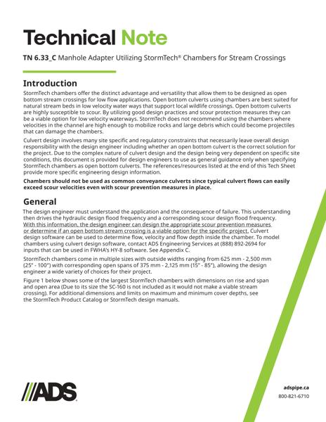 TN 6.33_C Utilizing StormTech® Chambers for Stream Crossings