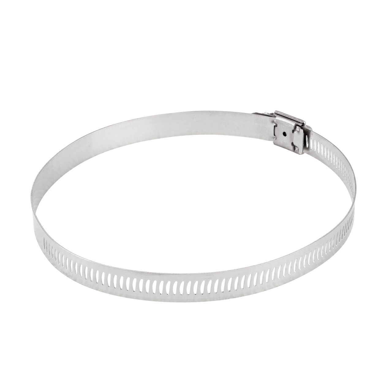 The NDS SAE 80 Worm Drive Hose Clamp with Aero Seal 1/2 in. band width (NDS 64080H) has arcial perforated slots in band for added strength and smoother engagement