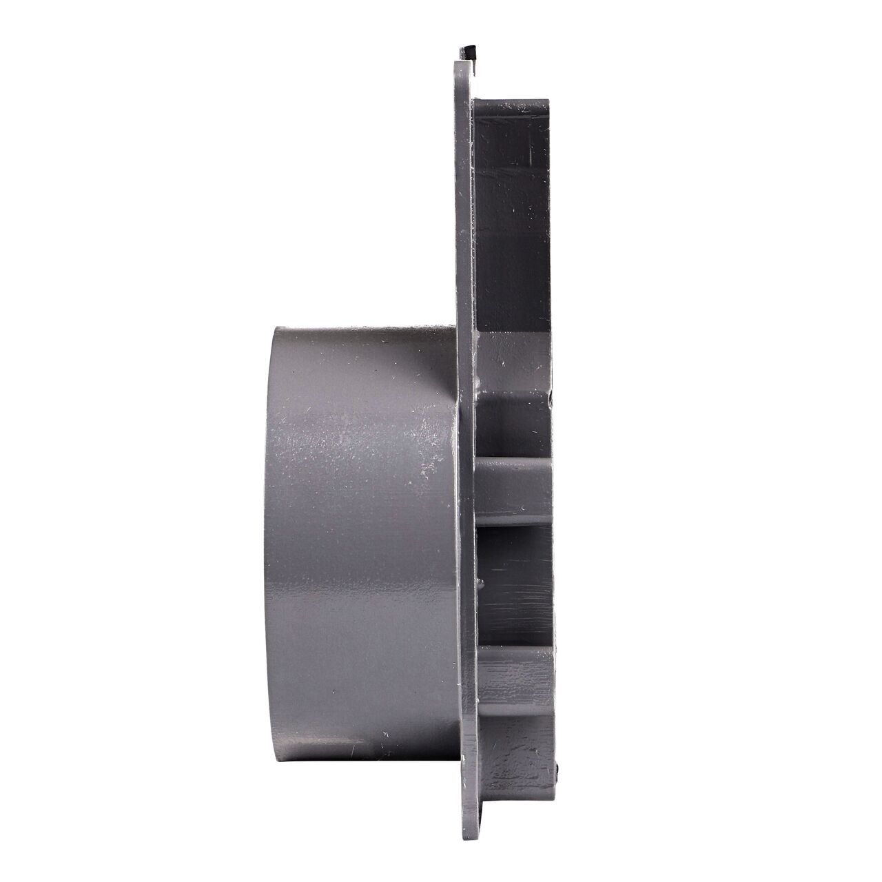 Side View of the NDS Gray Micro Channel™ Drain End Outlet (NDS 8463)